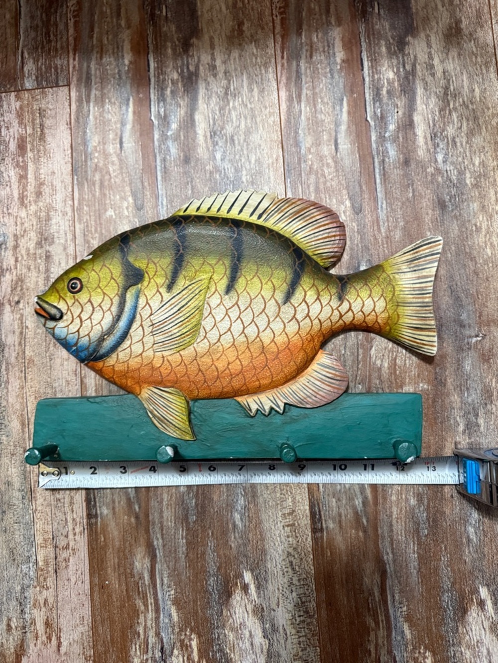 Decorative Yellow-Orange Fish Wall Hook - Unbranded